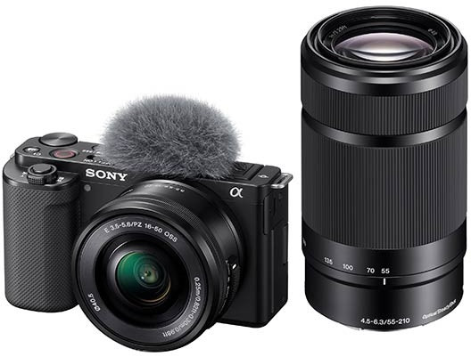 Sony ZV-E10 Twin Kit (16-50mm f/3.5-5.6) & (55-210mm f/4.5-6.3) Black