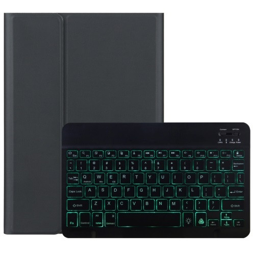 DY-E10 2 in 1 Removable Bluetooth Keyboard + Protective Leather Case with Backlight & Holder for Lenovo Tab E10 (Black)