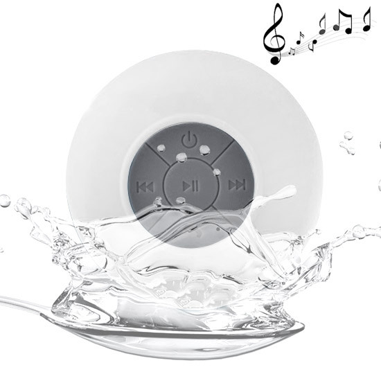BTS-06 Mini Waterproof IPX4 Bluetooth V2.1 Speaker (White)