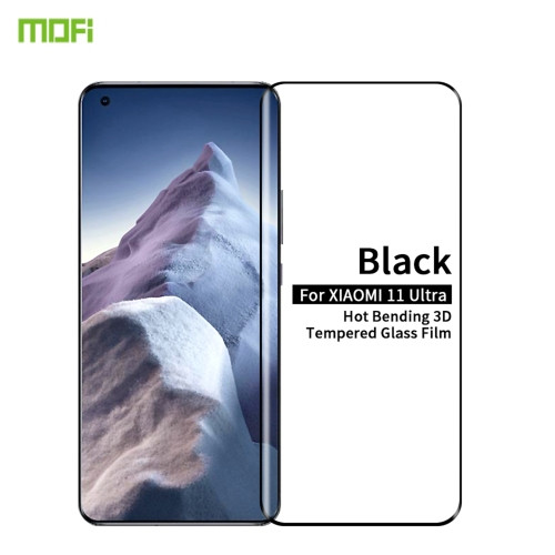 MOFI 9H 3D Explosion Proof Thermal Bending Full Screen Covered Tempered Glass Film for Xiaomi Mi 11 Ultra (Black)