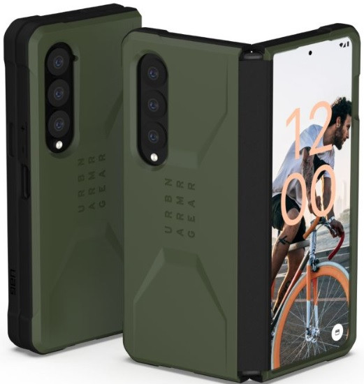 UAG Civilian Sleek Ultra-Thin Feather-Light Military Drop Protective Case for Samsung Galaxy Z Fold 4 (Olive Drab)