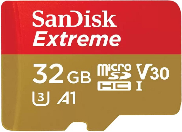 Sandisk Extreme A2 32GB (U3) V30 160MB/s MicroSD ­with Adapter