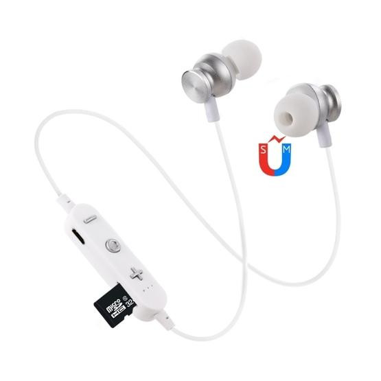 F17 Bluetooth 4.2 Hanging Neck Design Bluetooth Headset (Silver)