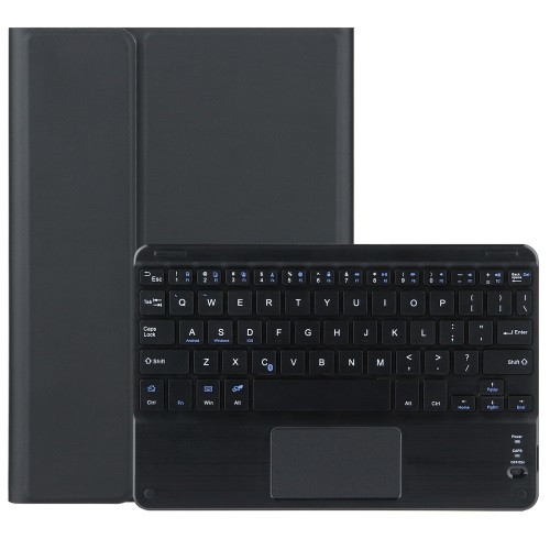 DY-E10 2 in 1 Removable Bluetooth Keyboard + Protective Leather Case with Touchpad & Holder for Lenovo Tab E10 (Black)