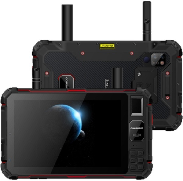 Conquest S22 Walkie Talkie Rugged Tablet 8.0 inch 5G 128GB Black (6GB RAM) - Thermal Imaging