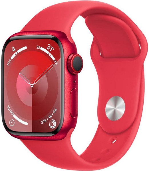 Apple Watch Series 9 GPS 45mm Red Aluminium Case with S/M Red Sport Band