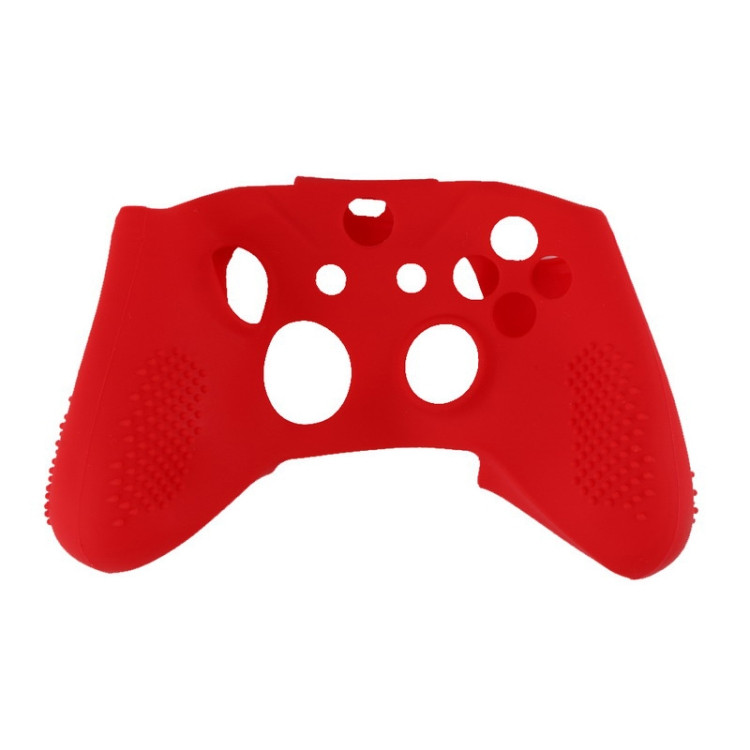 Soft Silicone Rubber Gamepad Protective Case Cover Joystick Accessories for Microsoft Xbox One S Controller(Red)