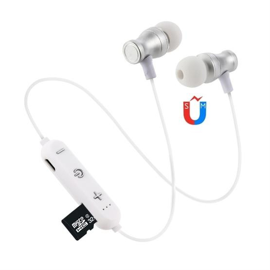 F11 Bluetooth 4.2 Hanging Neck Design Bluetooth Headset (Silver)