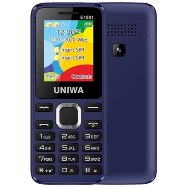 UNIWA E1801 2G Dual Sim Mobile Phone Blue