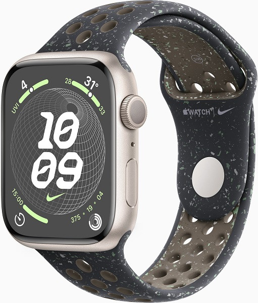 Apple Watch Series 9 GPS 45mm Midnight Aluminium Case with M/L Midnight Sky Nike Sport Band