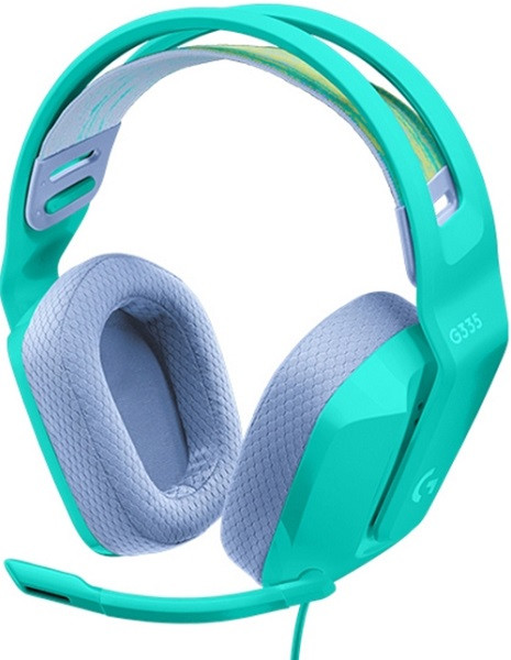 Logitech G335 Foldable Wired Gaming Headset with Microphone Green