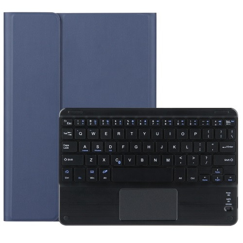 DY-E10 2 in 1 Removable Bluetooth Keyboard + Protective Leather Case with Touchpad & Holder for Lenovo Tab E10 (Blue)
