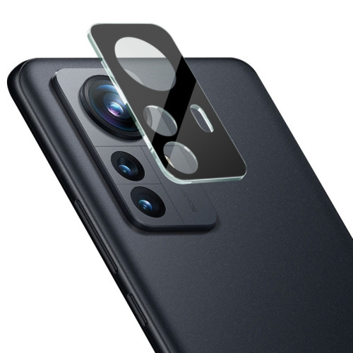 IMAK Integrated Rear Camera Lens Tempered Glass Film with Lens Cap Black Version for Xiaomi 12S Pro