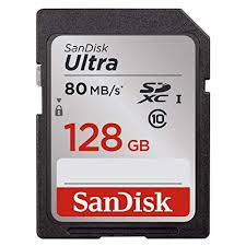 Sandisk 128GB Ultra 80MB/s Micro SDXC (Class 10)