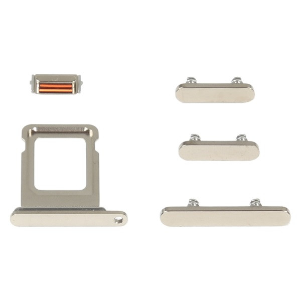 SIM Card Tray + Side Keys for iPhone 14 Pro Max (Gold)