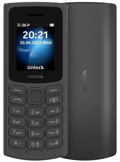 Nokia 105 4G Dual Sim 48MB Black (128MB RAM)