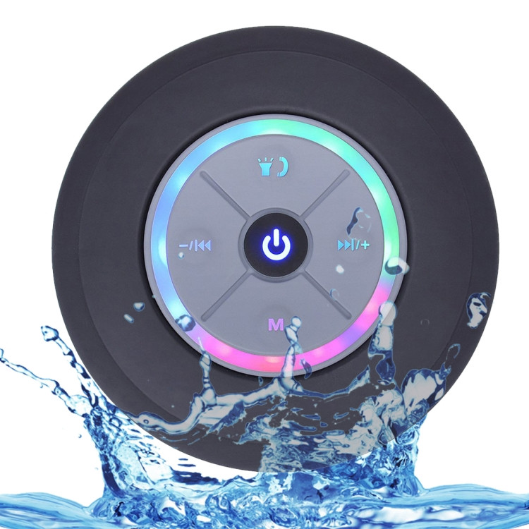 BTS-08 Wireless Bluetooth Speaker Waterproof Subwoofer Bluetooth Column Mini Shower Speaker(Black)