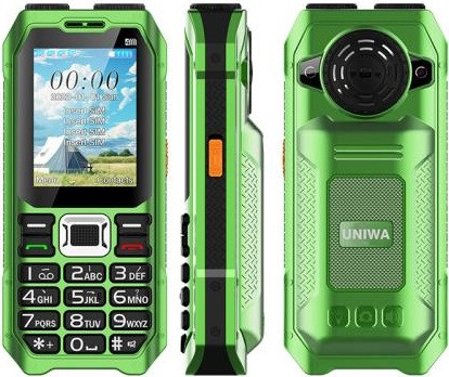 UNIWA M6000 Big Speaker Keypad Phone Quad Sim Green - EU Plug