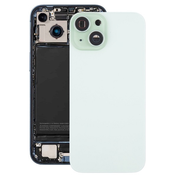 Battery Back Cover with Camera Lens Cover + MagSafe Magnet for iPhone 15 Plus (Green)