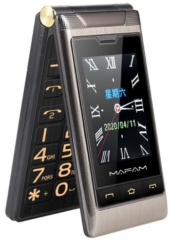Mafam F10 Dual-screen Flip Phone Dual Sim 32MB Gun Metal (32MB RAM)