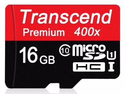 Transcend 16GB T-Flash/Micro Class 10 (400X)