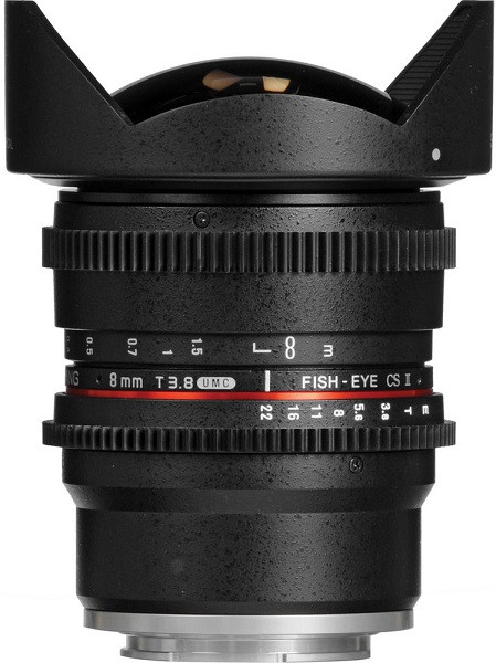 Samyang 8mm T3.8 Asph IF MC Fisheye Lens CS VDSLR (Canon EF Mount)