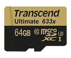 Transcend 64GB 4K MicroSDHC UHS-I/U3 (Class 10)