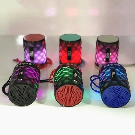 T&G TG155 Bluetooth 4.2 Mini Portable Wireless Bluetooth Speaker with Colorful Lights Blue