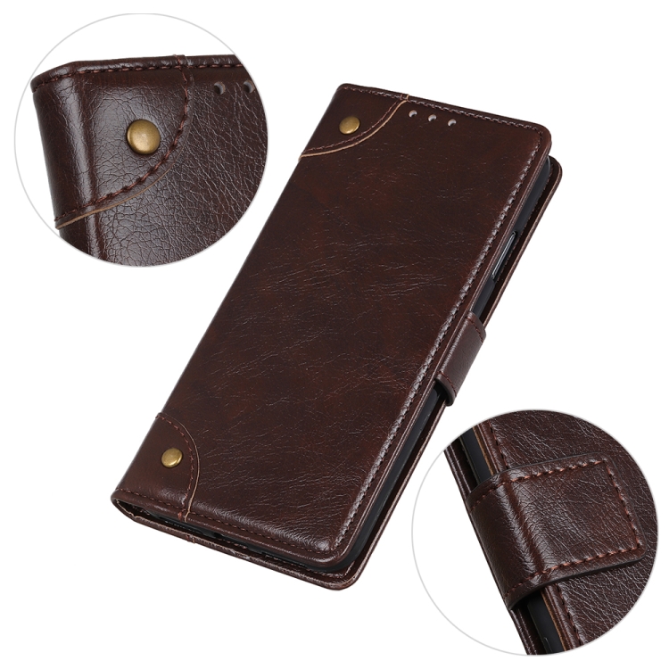 Copper Buckle Nappa Texture Horizontal Flip Leather Case with Holder & Card Slots & Wallet for Huawei Mate 40 (Wine Red)