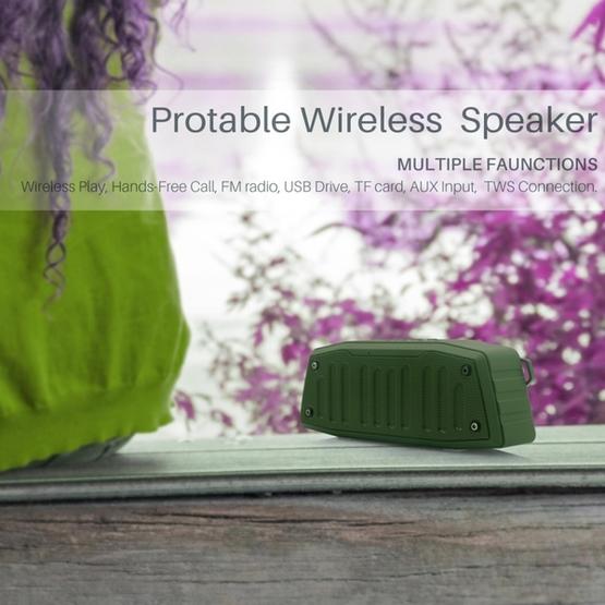 NewRixing NR-4019 Outdoor Portable Bluetooth Speaker Green