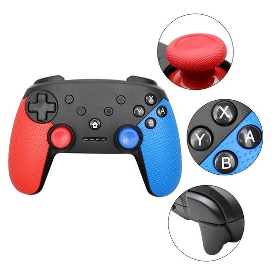 Wireless Bluetooth Game Controller Gamepad for Switch Pro, Support Turbo Function (Red)
