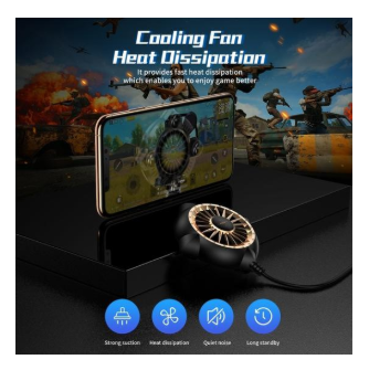 ROCK Sucker Mobile Phone Heat Dissipation Cooling Fan(Black Gold)