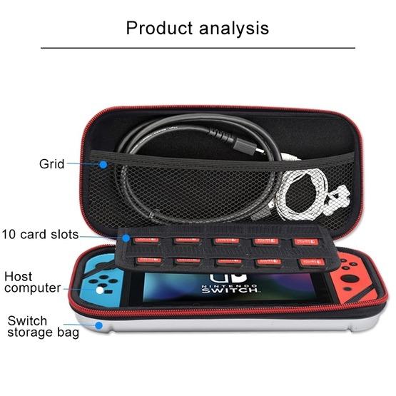 Portable EVA + PPB Storage Bag Handbag for Nintendo Switch Console(Magenta)