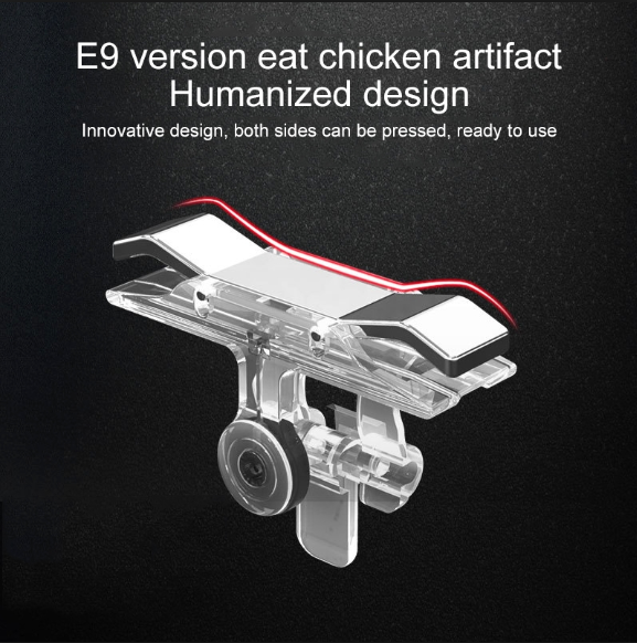 E9 Alloy Press Eat Chicken Mobile Phone Trigger Shooting Controller Button Handle (Silver)