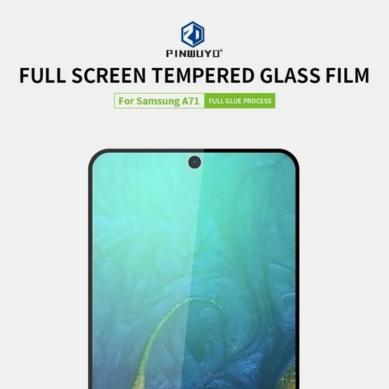 PINWUYO 9H 2.5D Full Screen Tempered Glass Film for Galaxy A71 (Black)