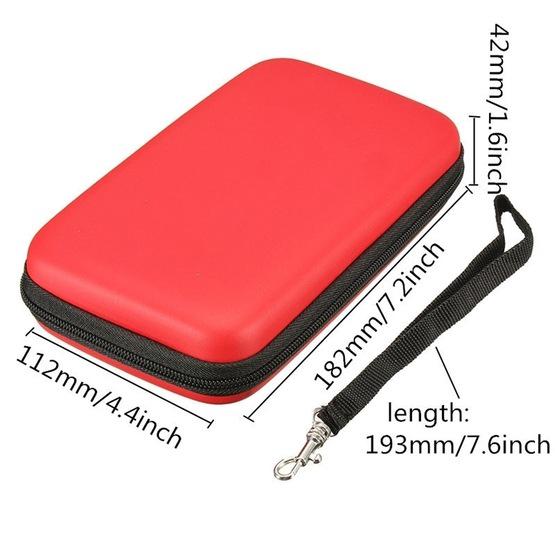 EVA Hard Carry Case Cover for New 3DS XL LL Skin Sleeve Bag Pouch(Red)