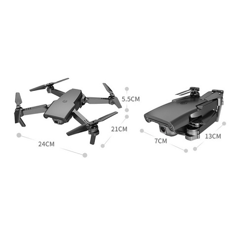 Mini Foldable Aerial Drone HD Aircraft (Light Black) - Version 4K