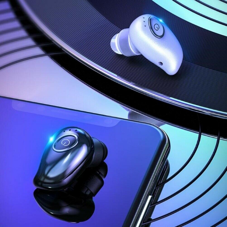 V21 Mini Single Ear Stereo Bluetooth V5.0 Wireless Earphones (Blue)