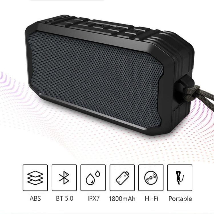 M3 Wireless Bluetooth Speakers Waterproof Portable Outdoor Loudspeaker Mini Box Speaker (Black)