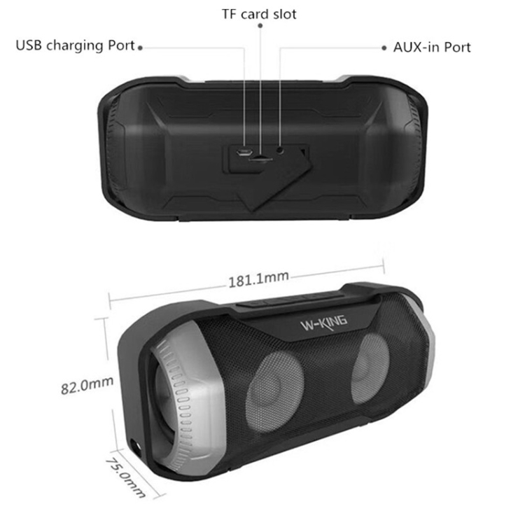 W-KING S21Outdoor Bluetooth Speaker  Waterproof IPX5 Portable Wireless Bicycle Speaker